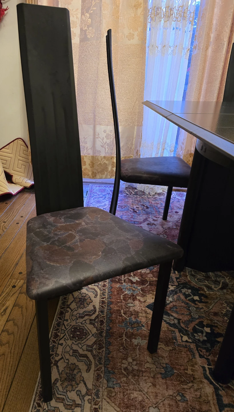 Black Dining Table Set with 5 Chairs - photo 2