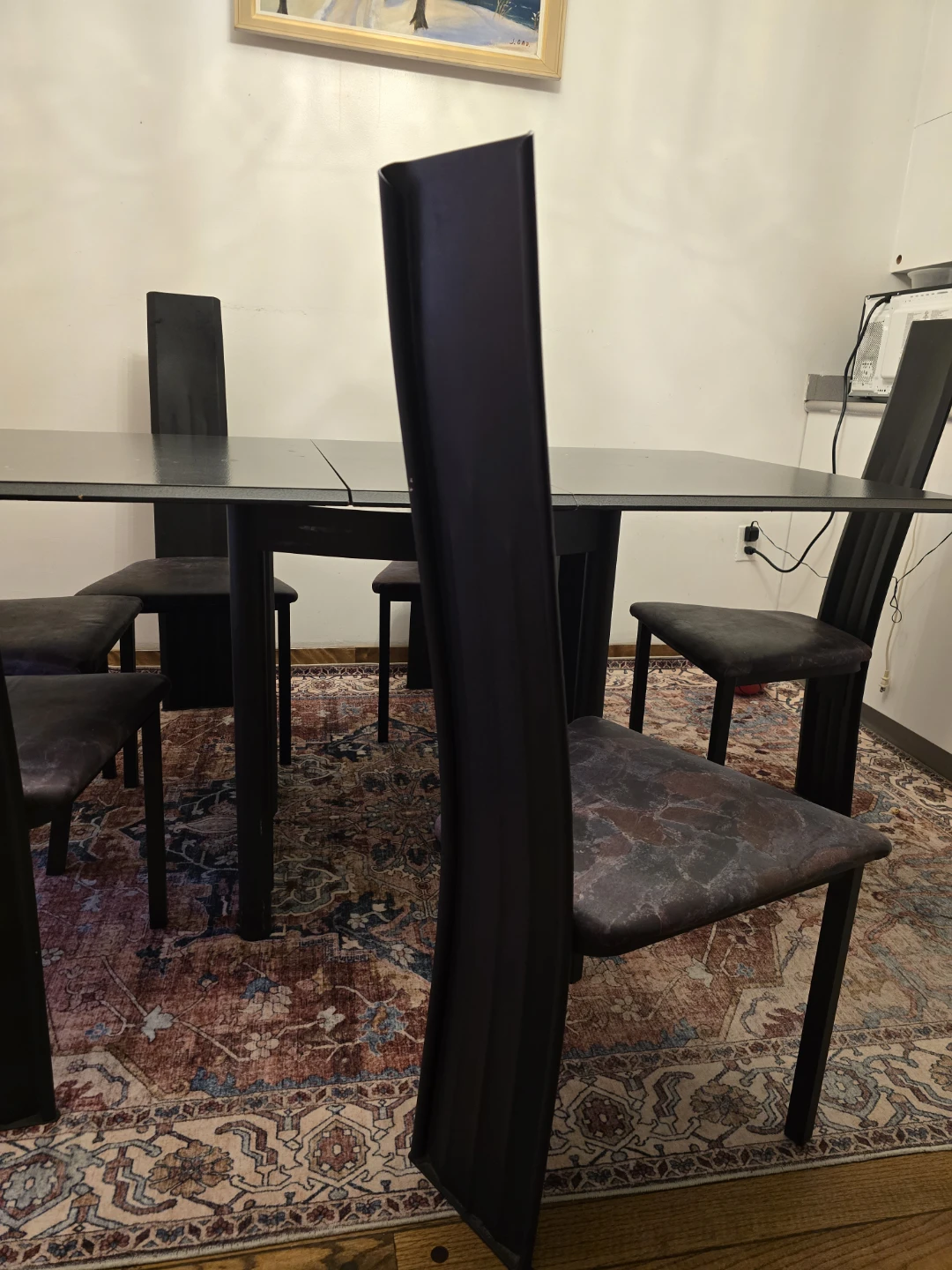 Black Dining Table Set with 5 Chairs - photo 4