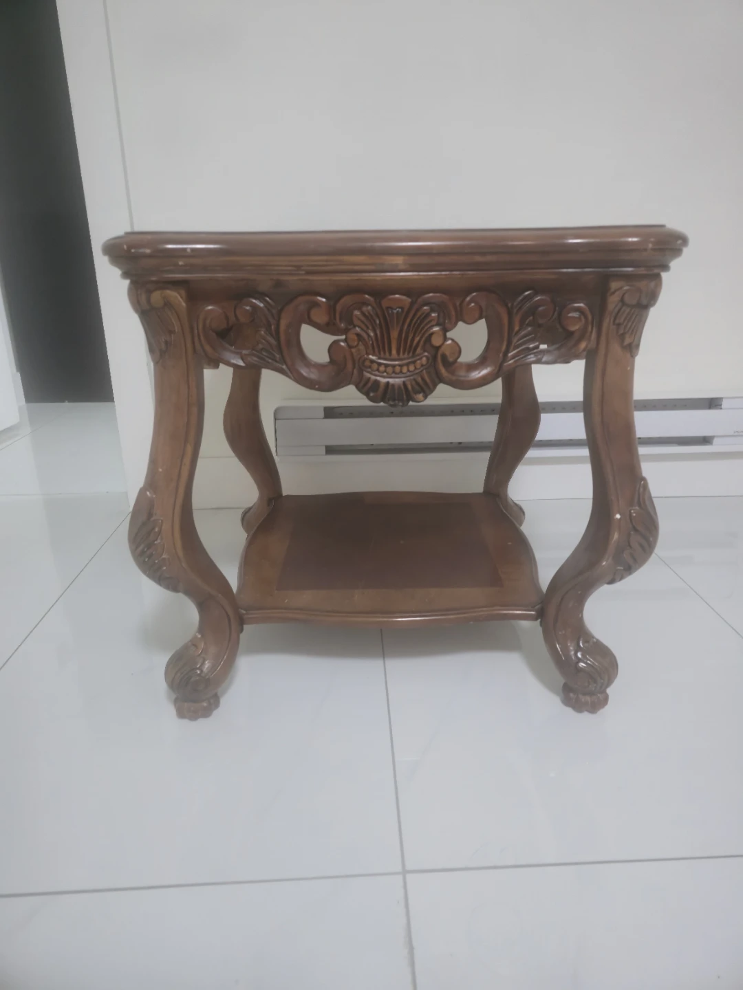 2 Ornate Wood End Table