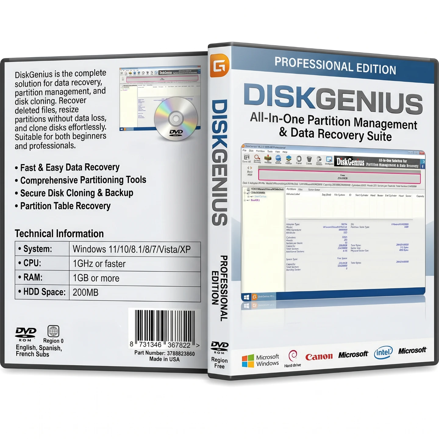 DiskGenius Professional Bootable DVD