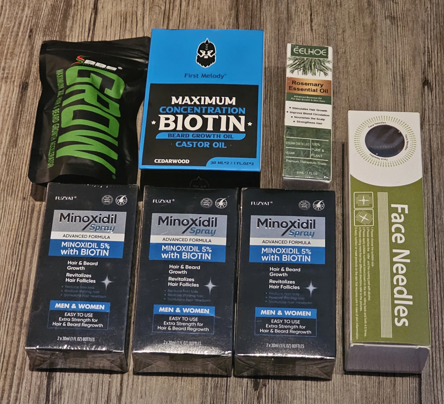 Ultimate Beard & Hair Growth Kit - 3x Minoxidil 5%, Accelerator
