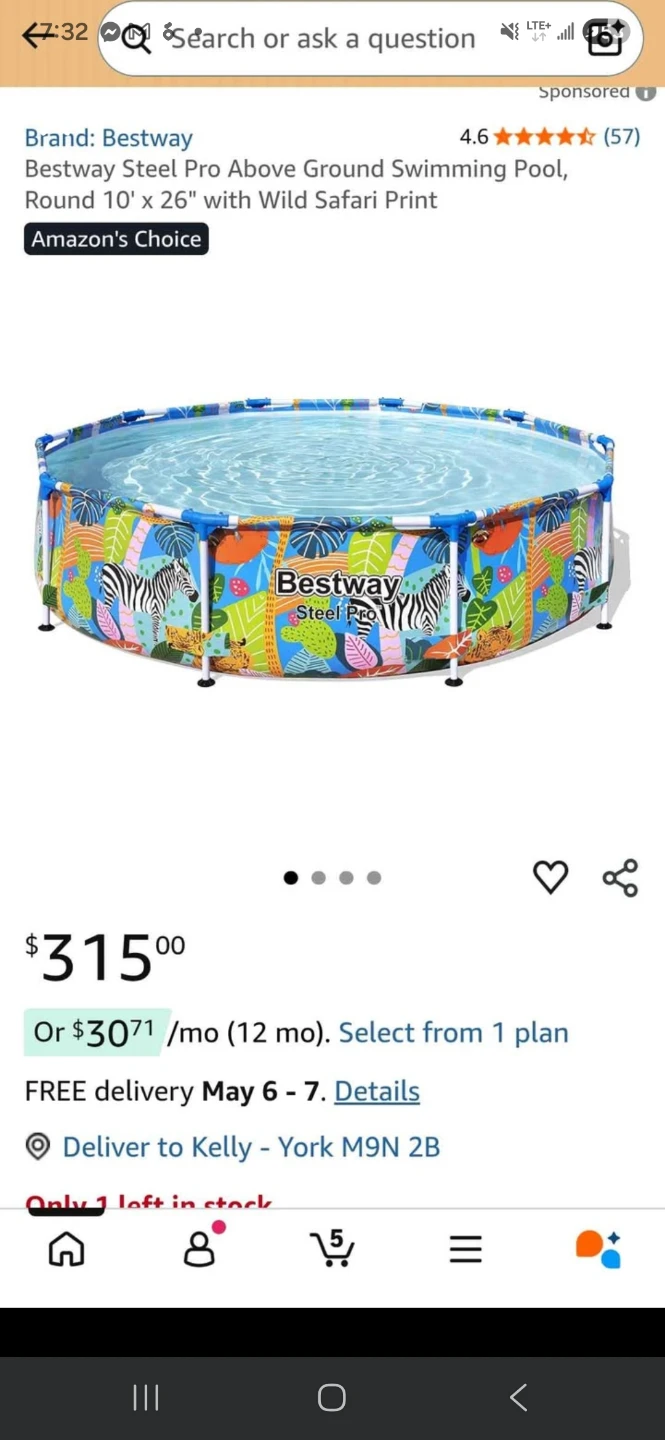 Bestway Steel Pro Above Ground Swimming Pool - 10' x 26"