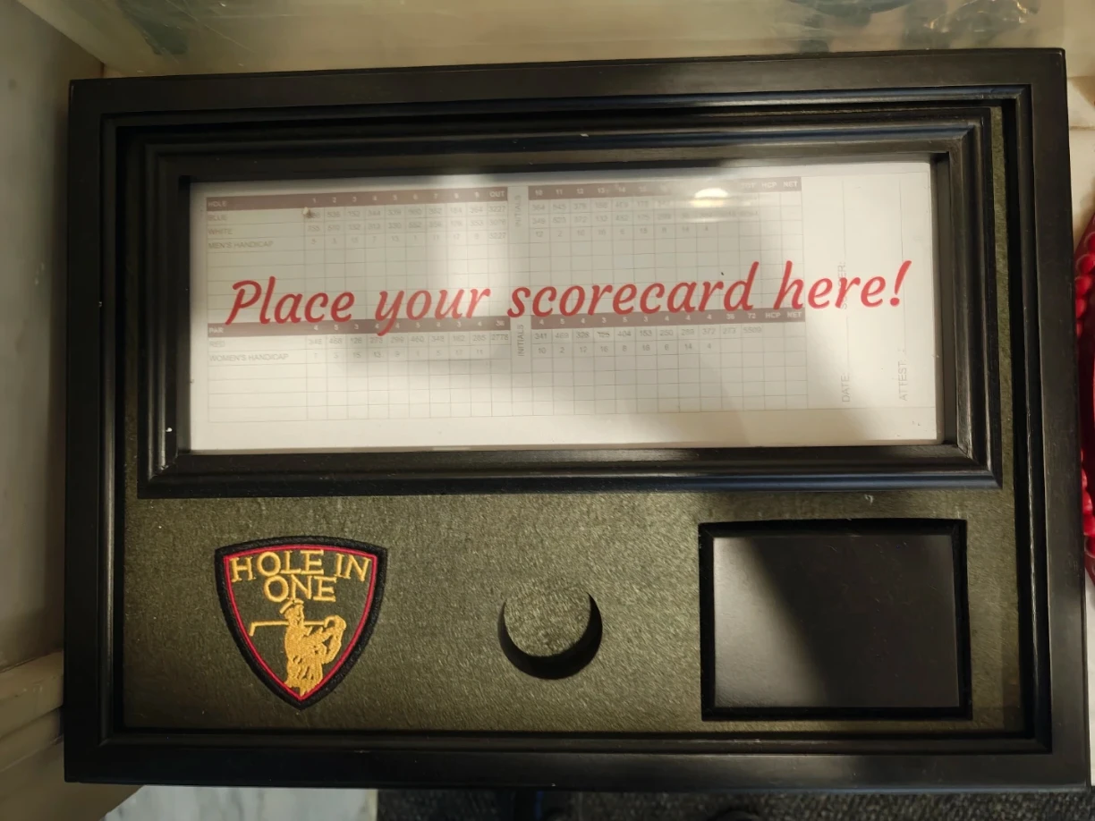 Hole in One Golf Scorecard Display Frame