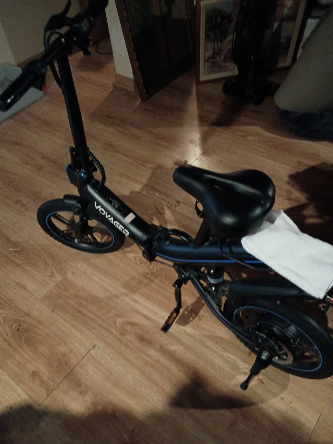 Black Voyager Folding Electric Bike