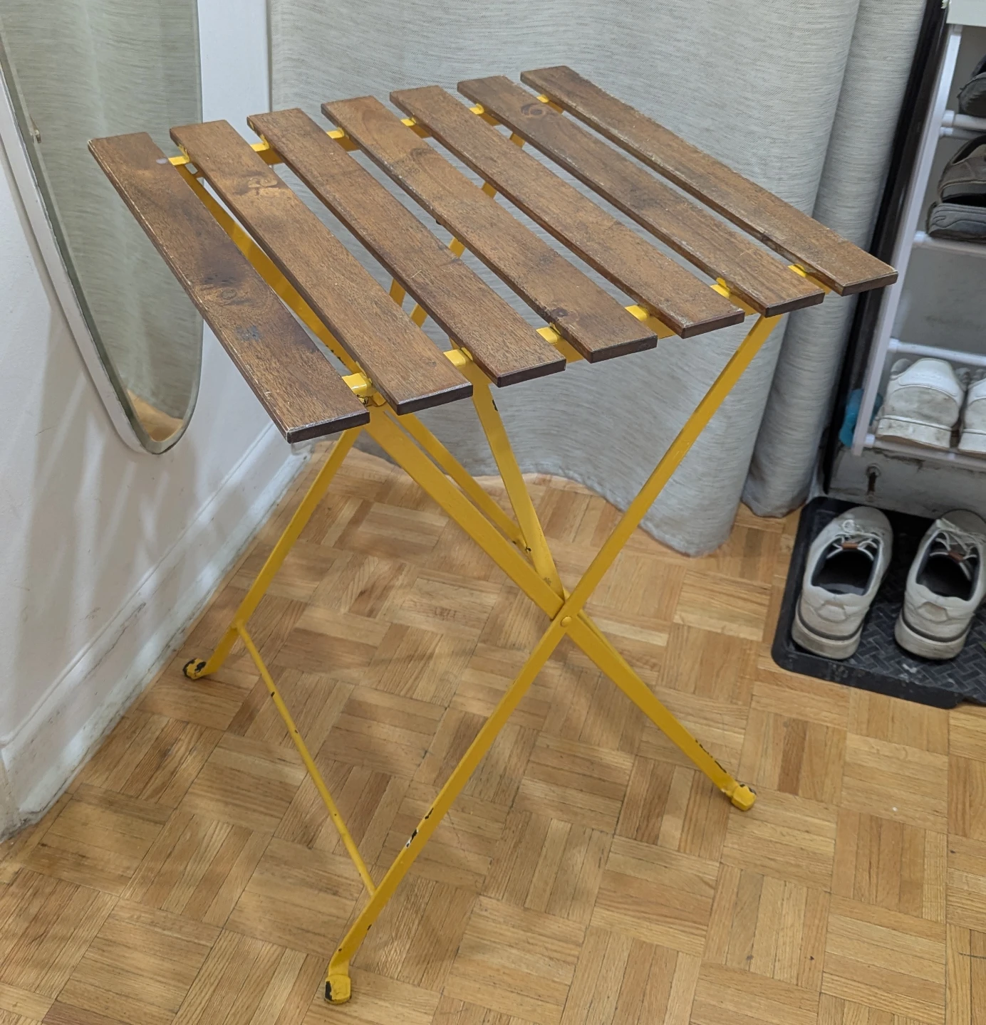 Portable Table, Folding Bamboo Wood Outdoor Patio Balcony