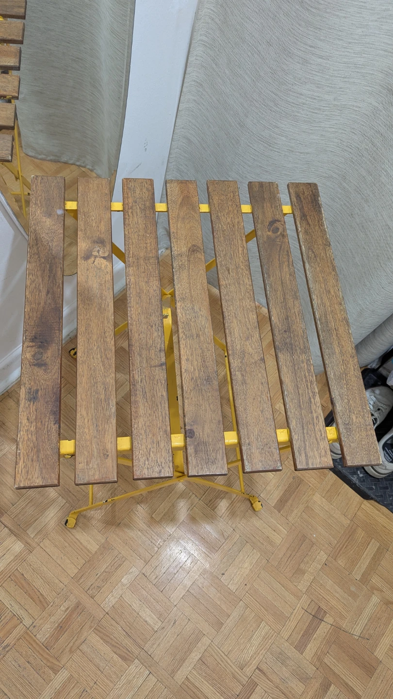 Portable Table, Folding Bamboo Wood Outdoor Patio Balcony - photo 2