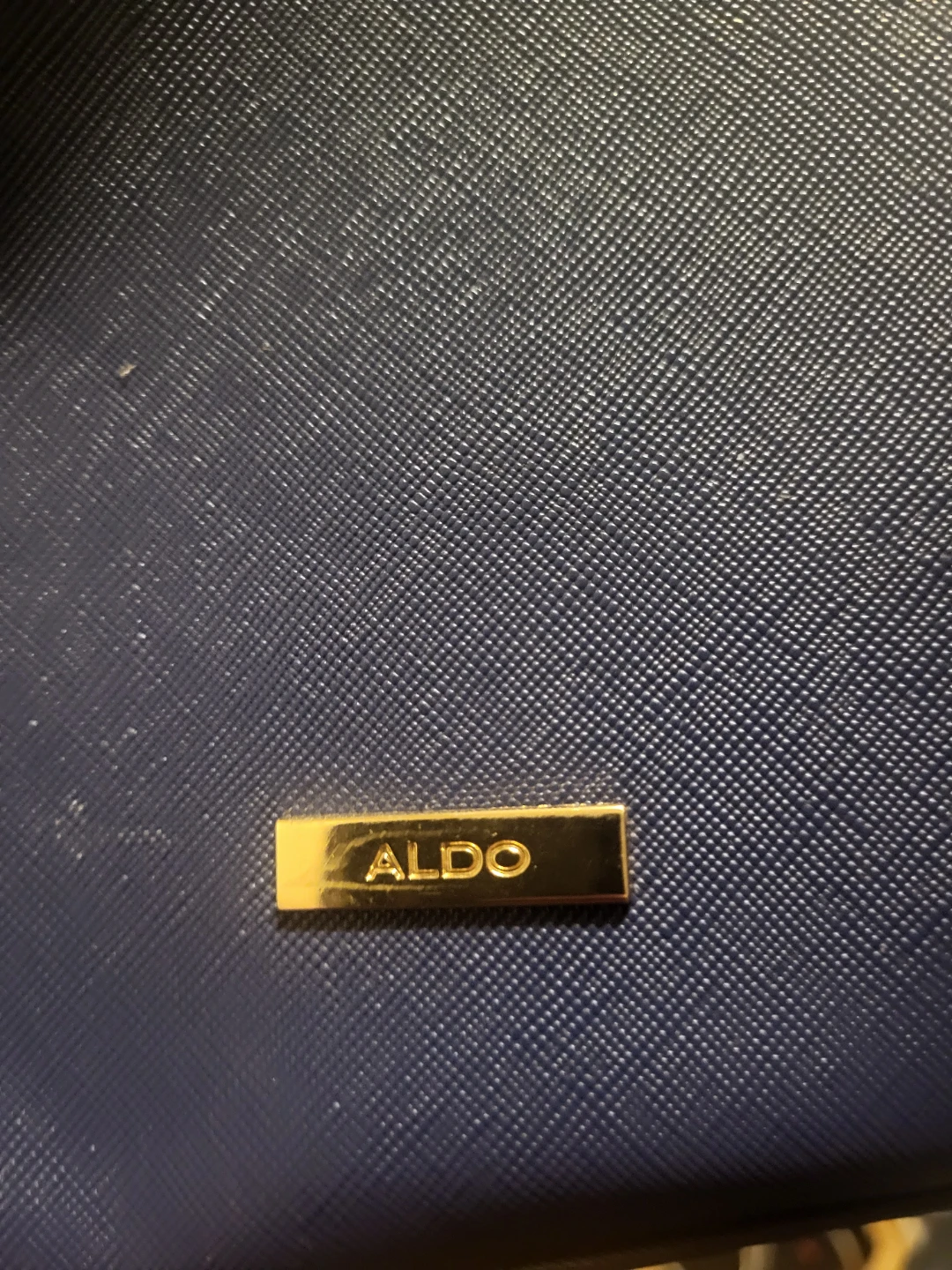 ALDO Navy Blue Handbag with Red Accents