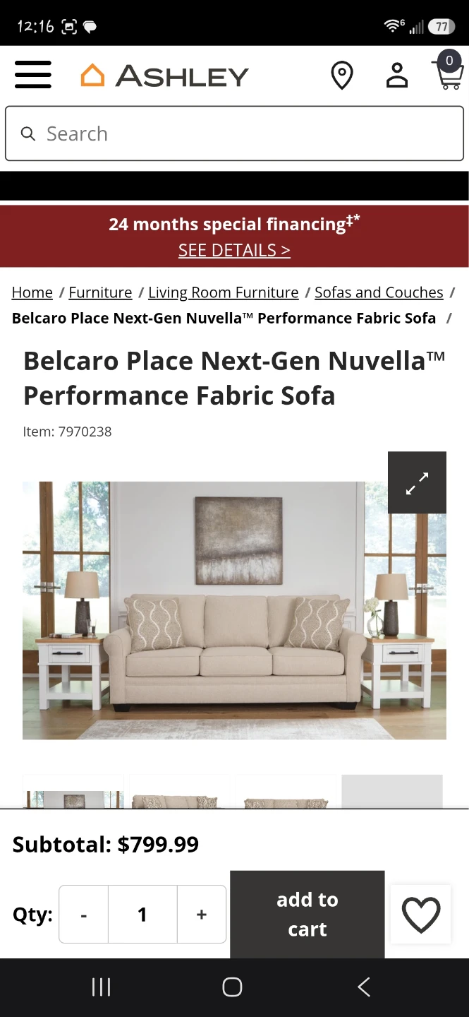 Ashley Sofa Couch Set - photo 3