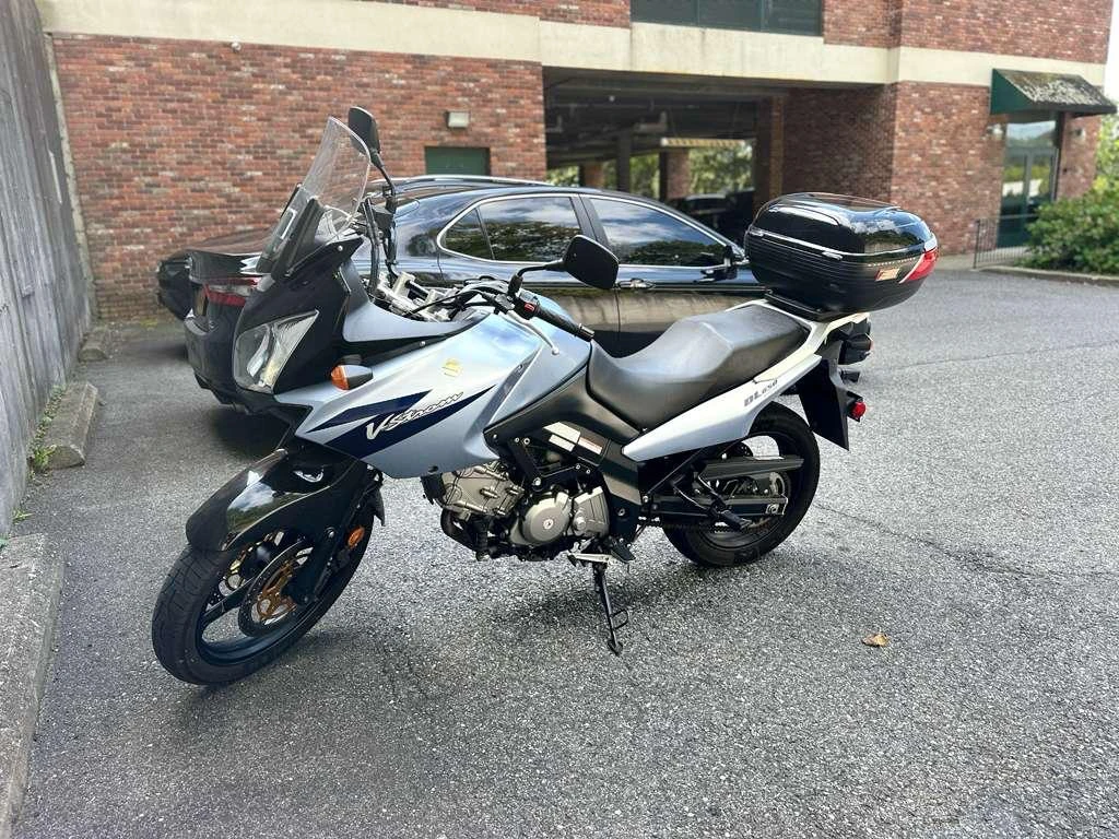Suzuki V-Strom DL650 Motorcycle with Top Case