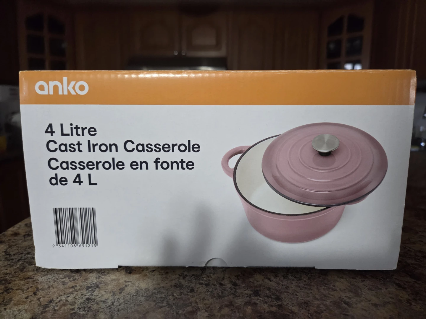 Anko 4 Litre Cast Iron Casserole Dish