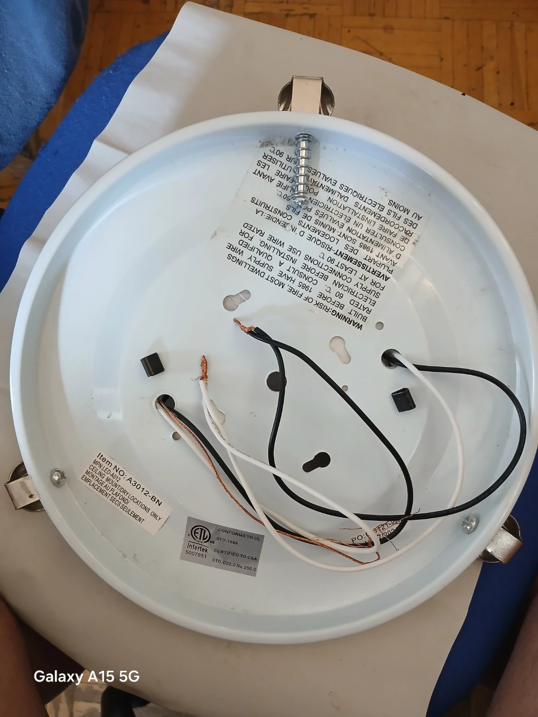 White Flush Mount Ceiling Light Fixture - photo 2