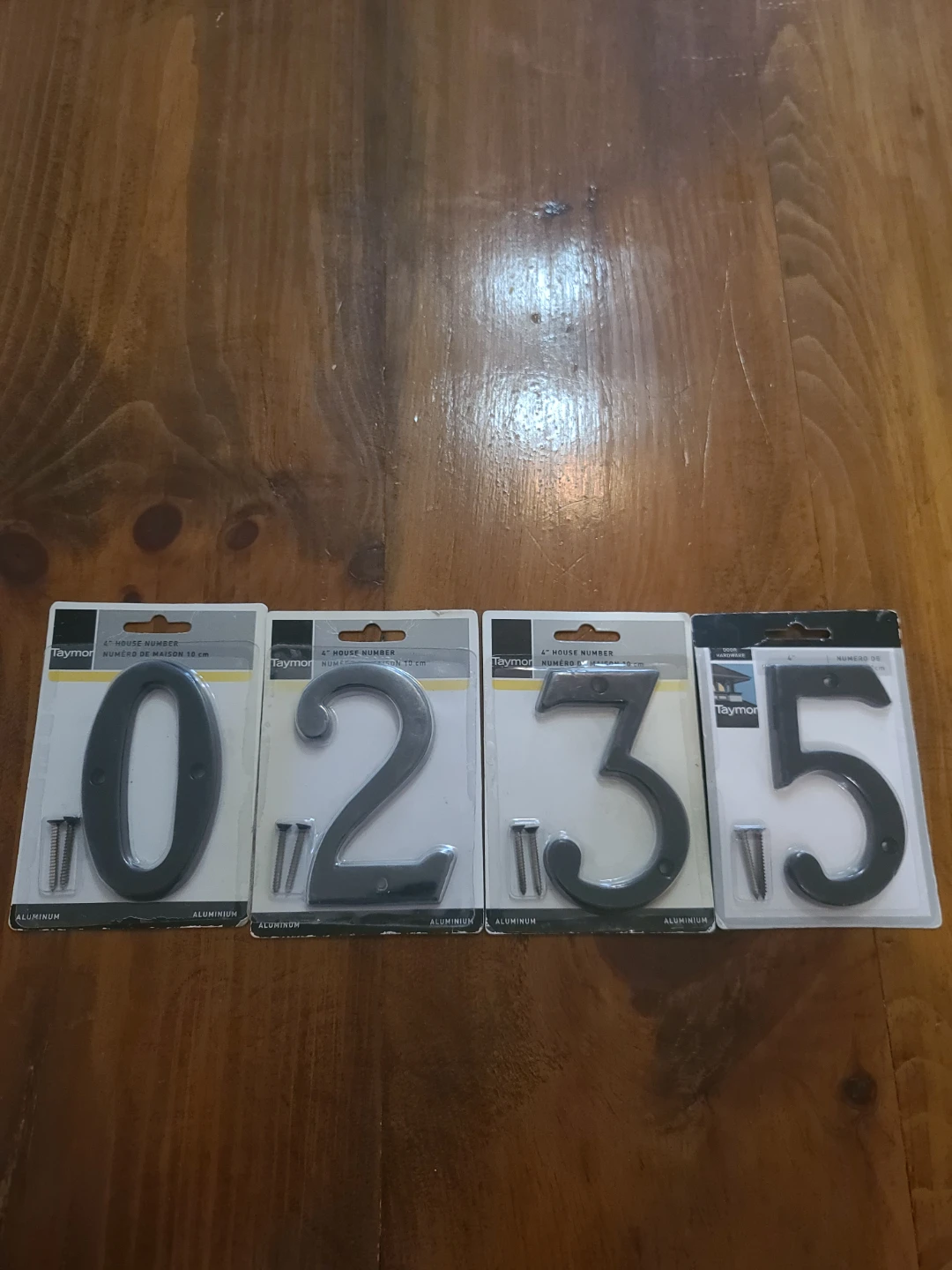 4" House & Door  numbers 0, 2, 3, and 5