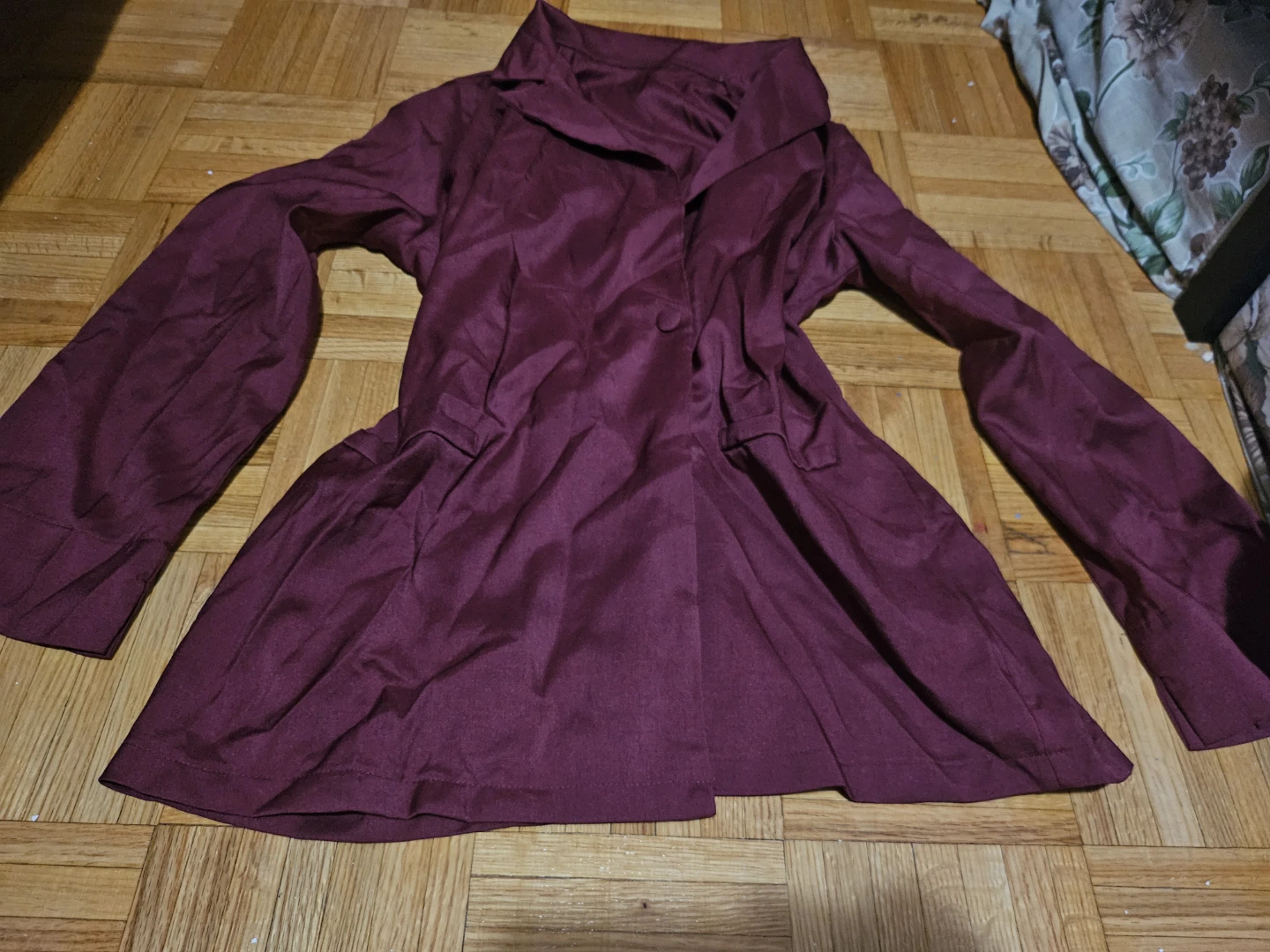 Maroon Blazer with skirt with belt - photo 3