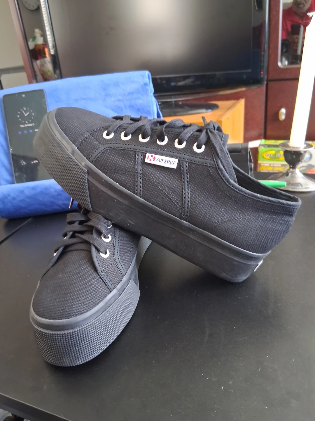 Superga Black Platform Sneakers - photo 3