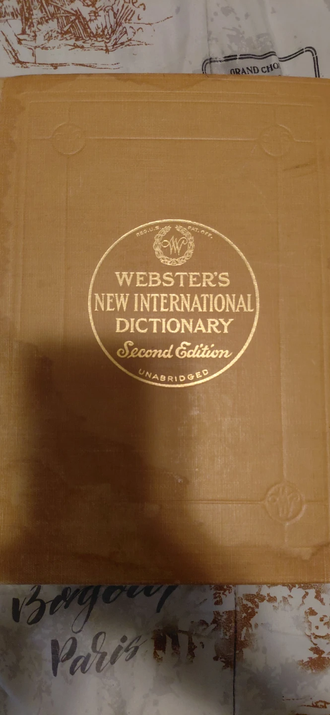 Webster's New International Dictionary Second Edition Unabridged
