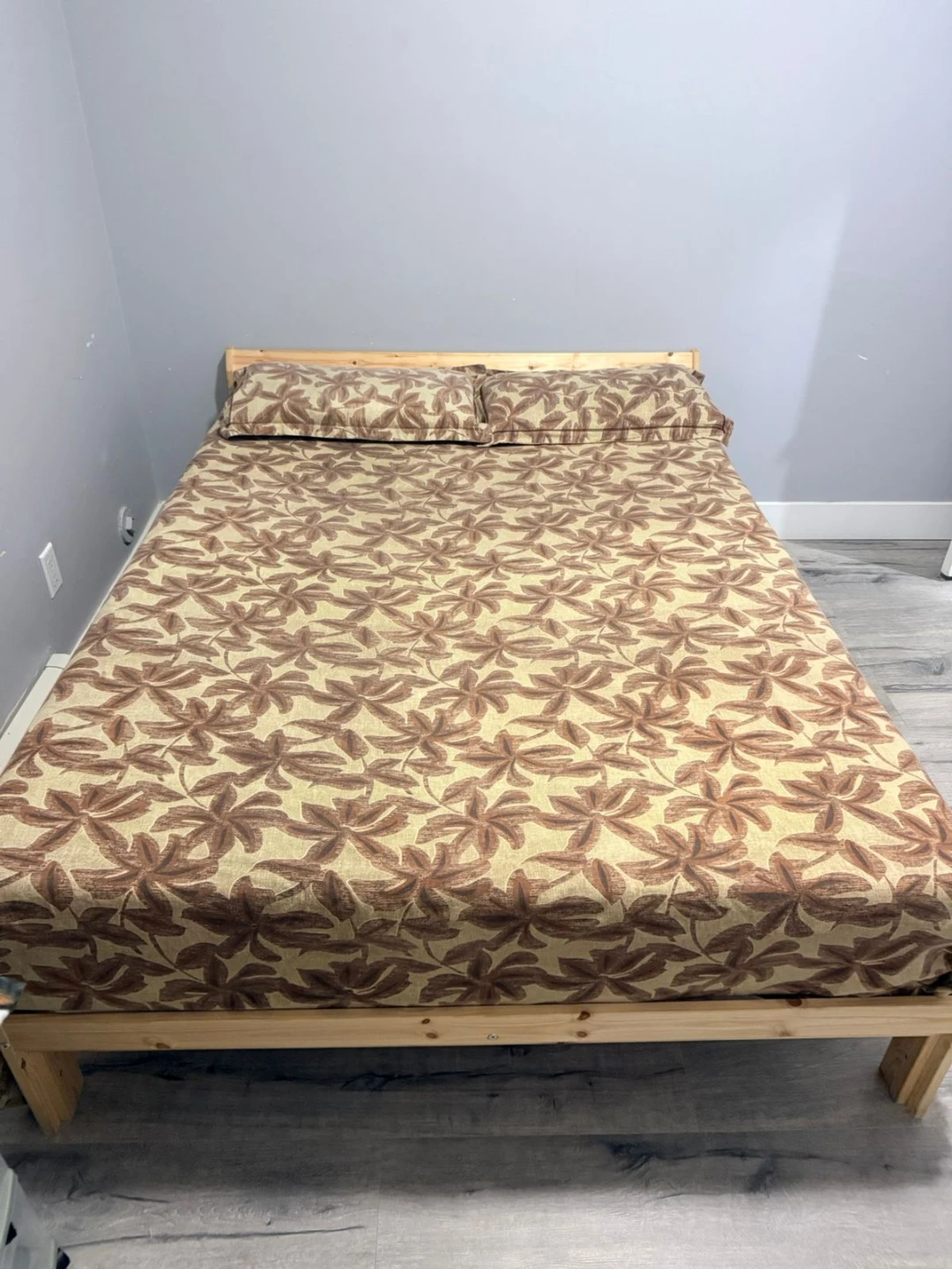 Wooden Bed Frame with Slatted Base