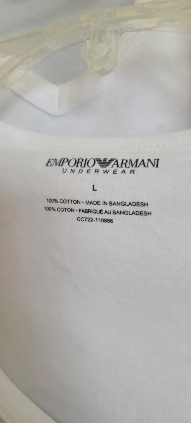 Emporio Armani Underwear White Cotton T-Shirt