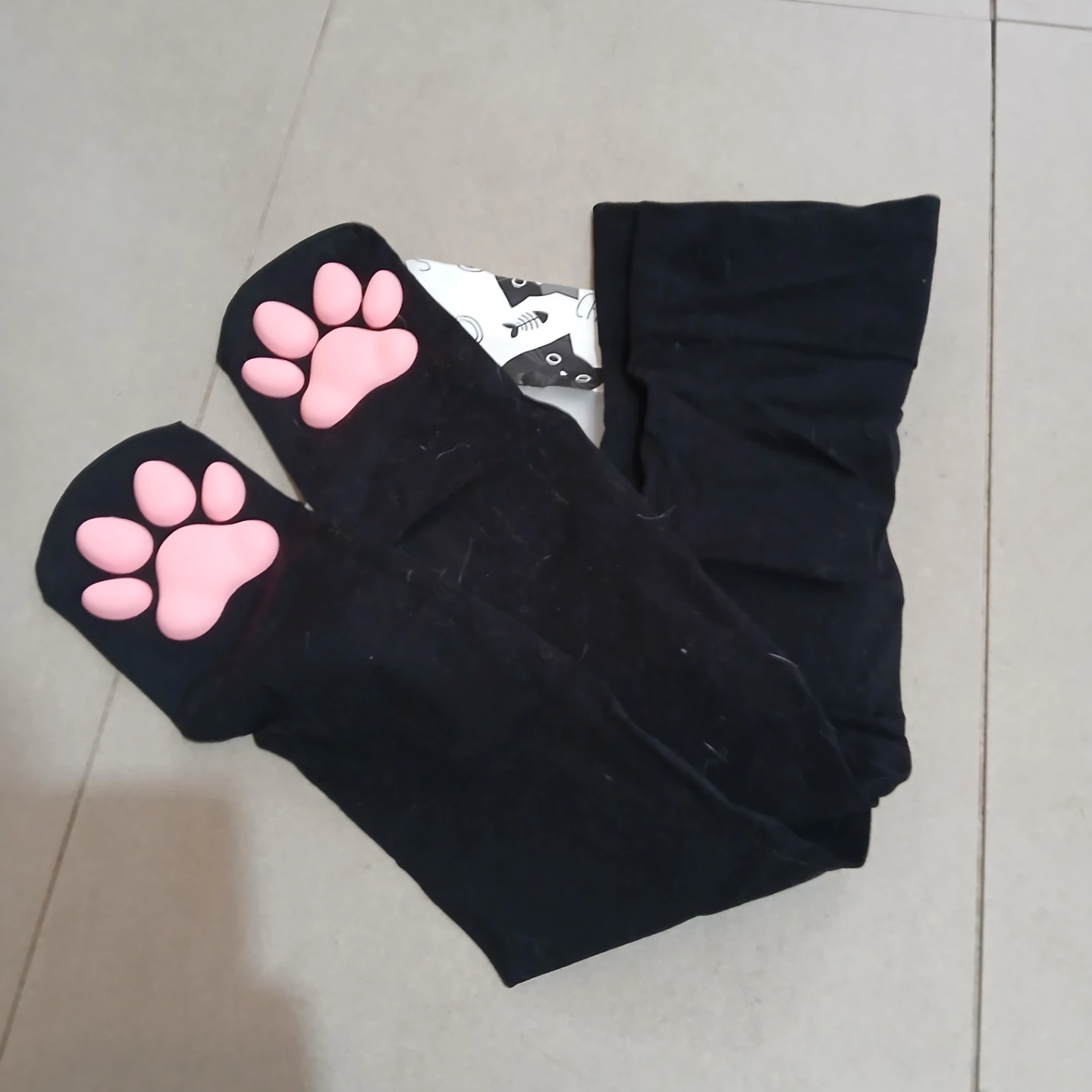 ⚽ Black Cat Paw Tights