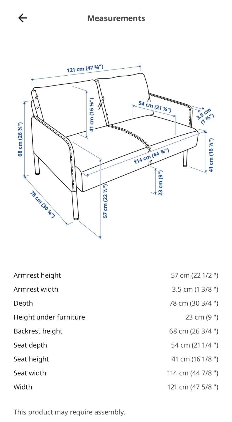 Sofa - IKEA GLÖSTAD Loveseat (Moving sale) - photo 3