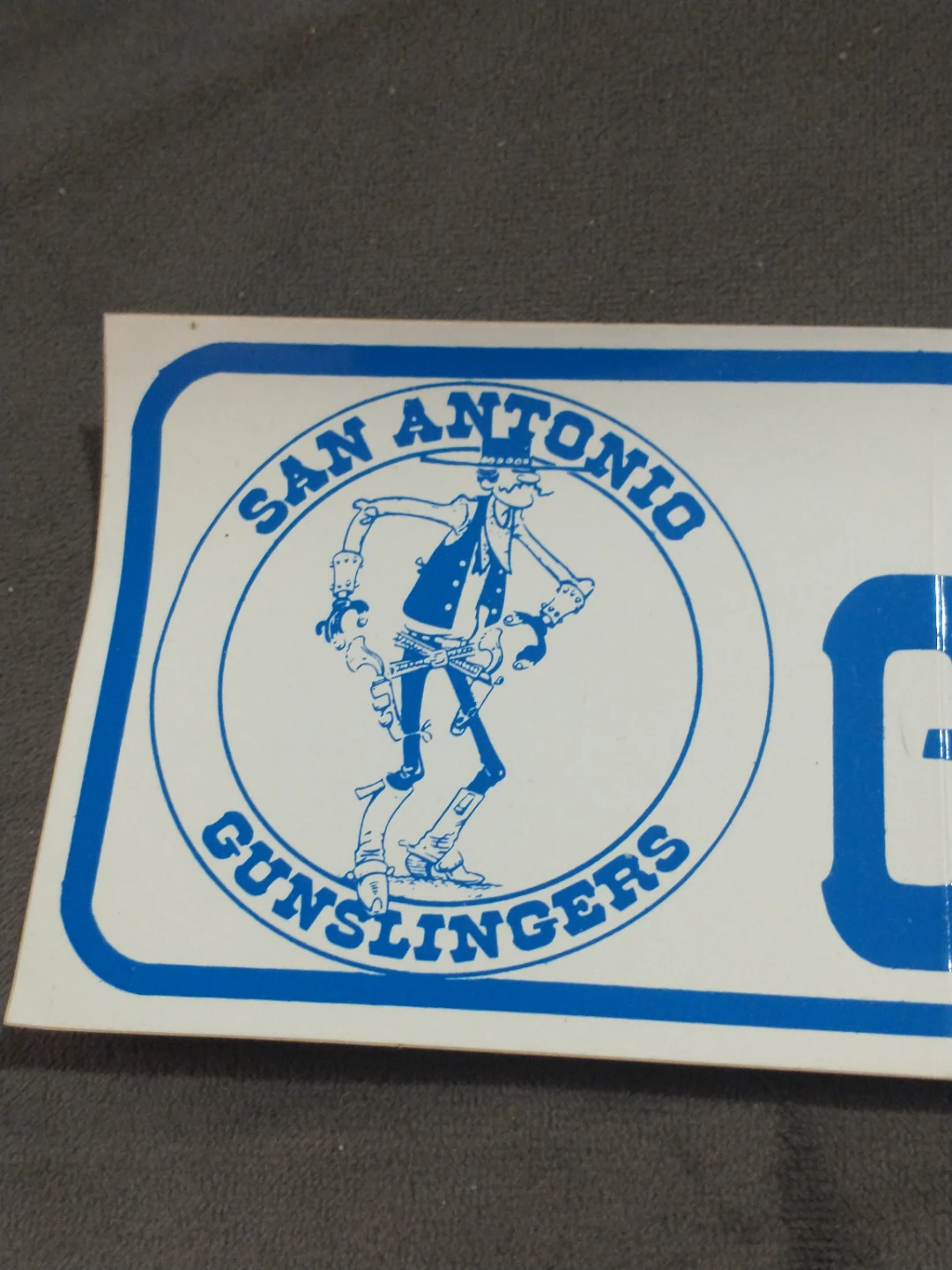 Rare 1983-1984 USFL San Antonio Gunslingers Bumper Sticker