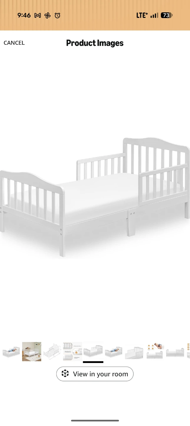 White Toddler Bed with Guardrails - photo 4