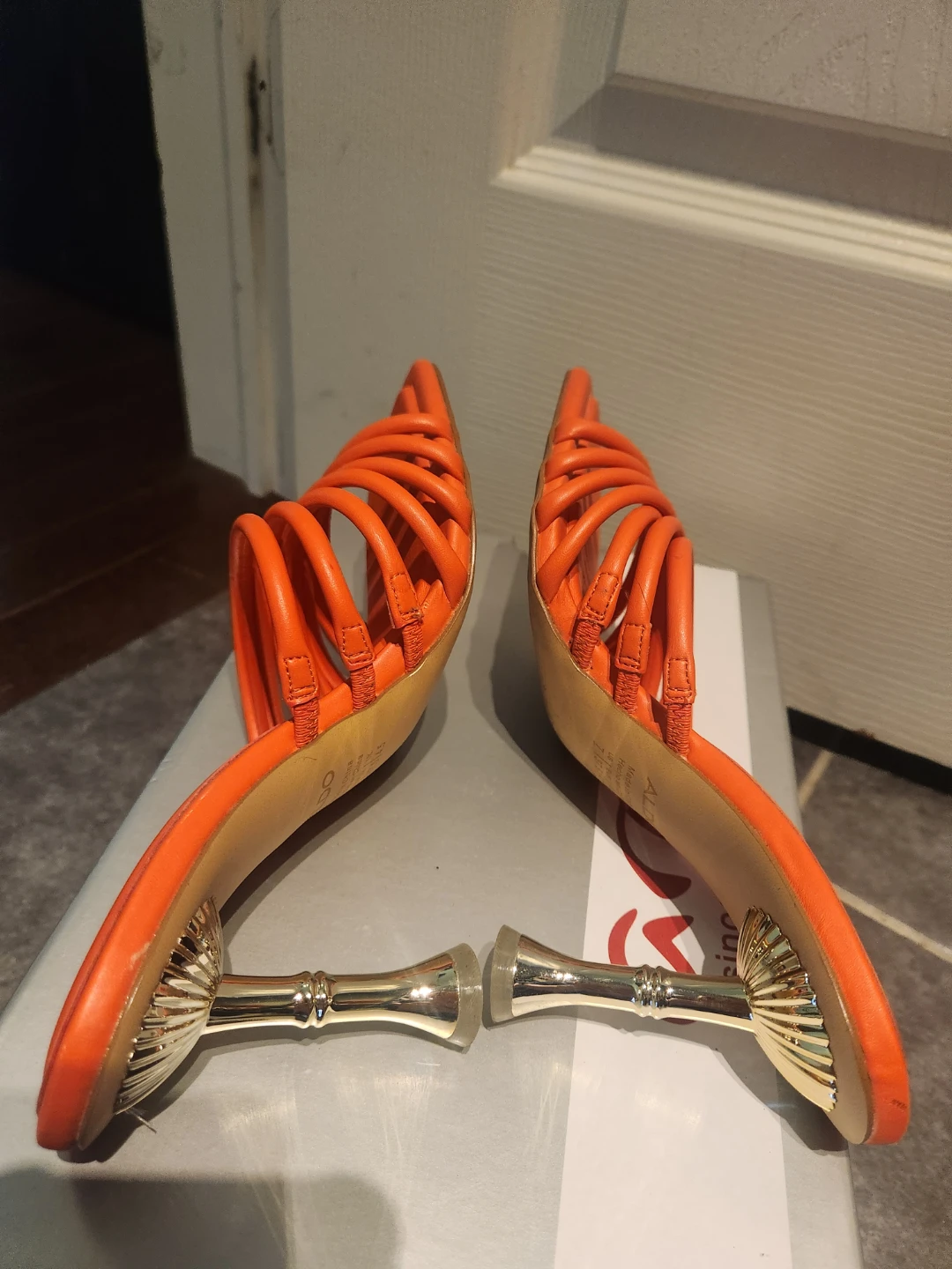 ALDO Orange Strappy Heeled Sandals - photo 4