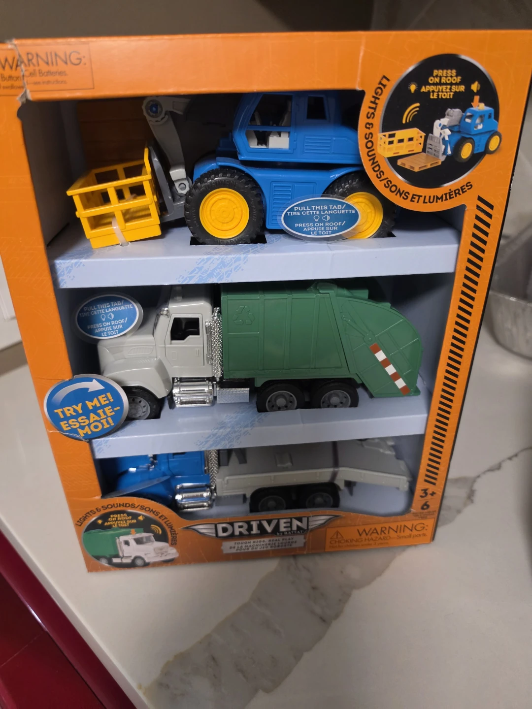 Driven by Battat 3-Piece Toy Truck Set