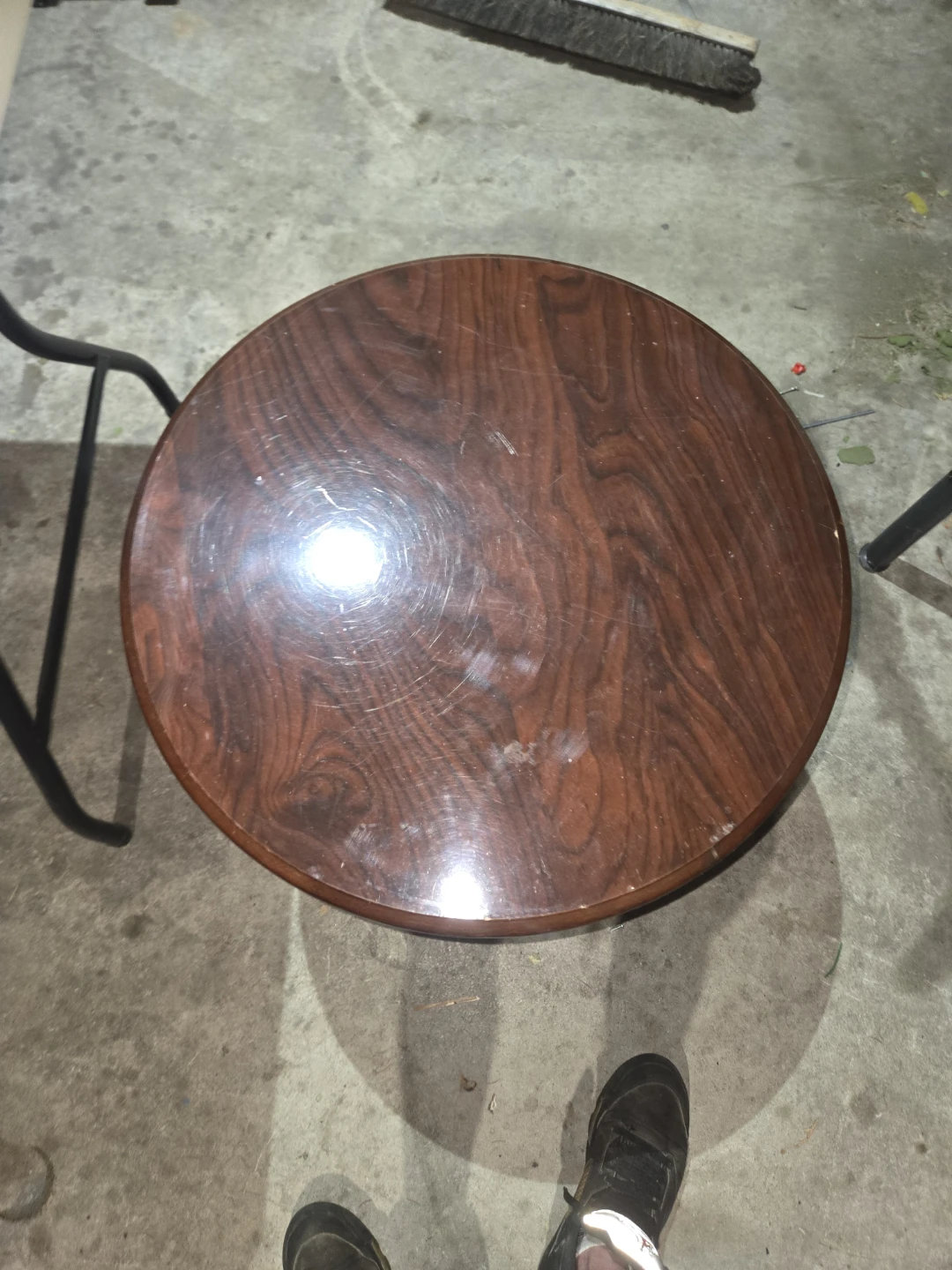 Round Side Table with Drawer - photo 2