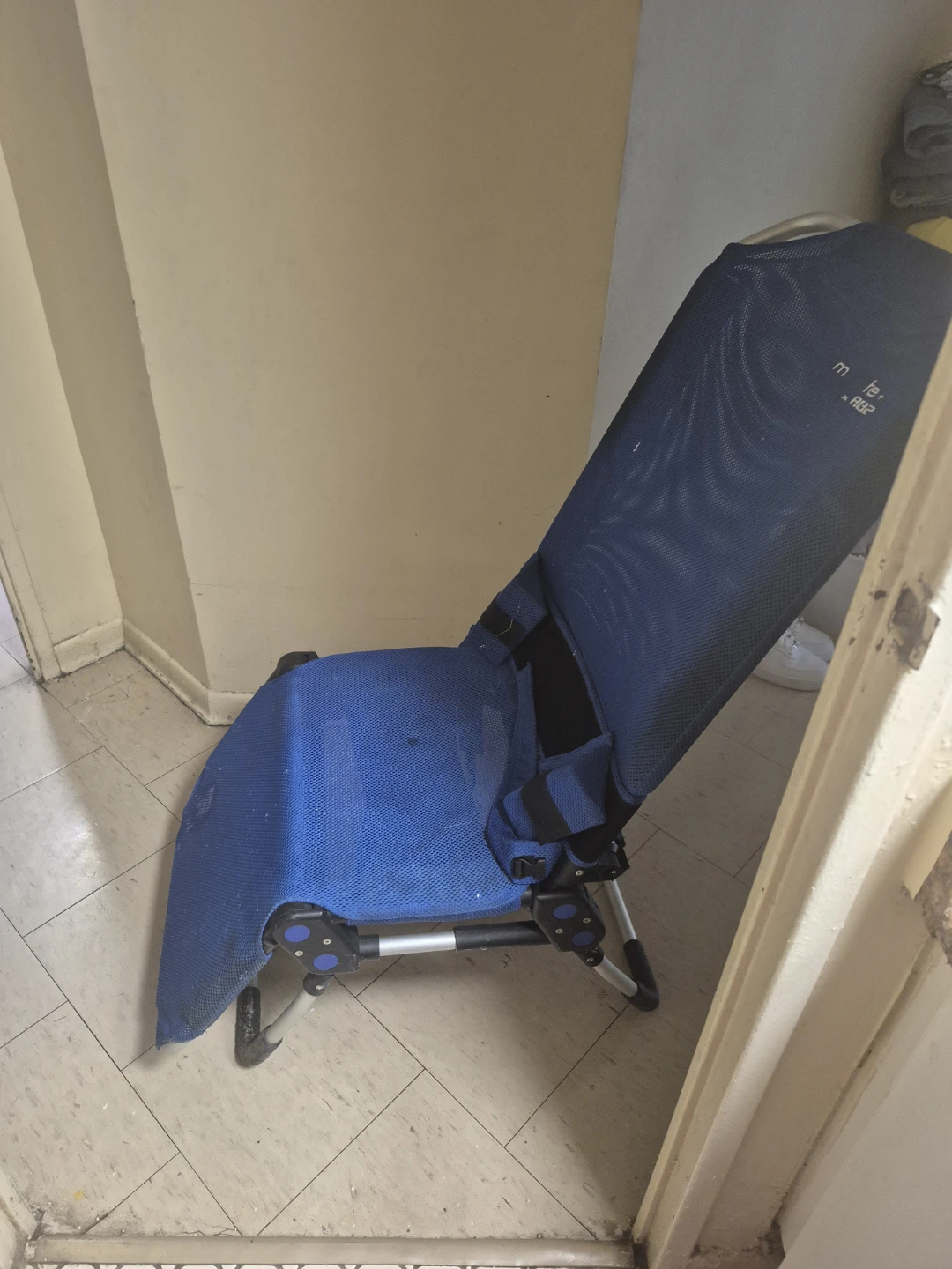 Blue Mesh Reclining Chair