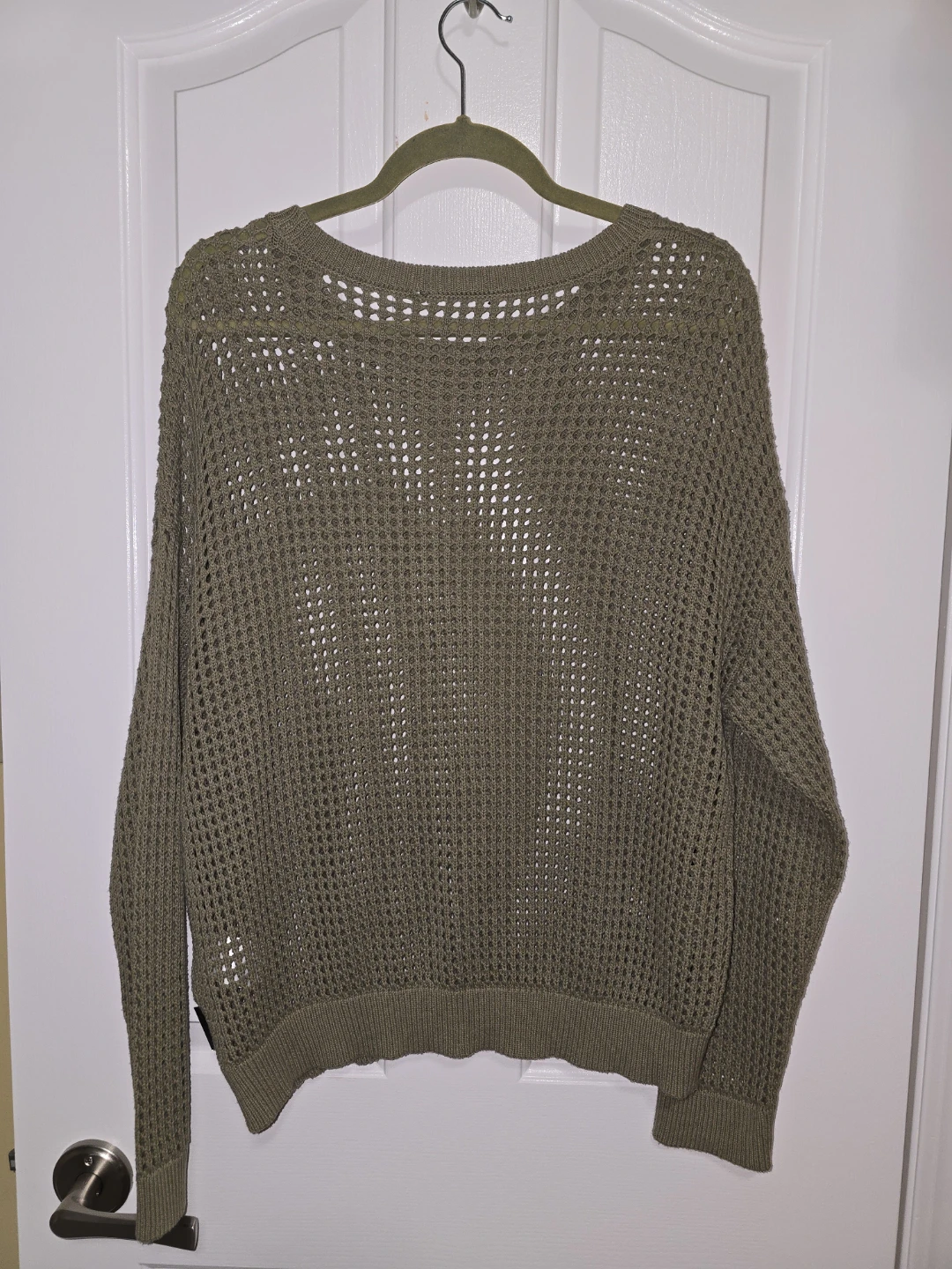 BRAND NEW HANDMADE Green Fishnet Sweater