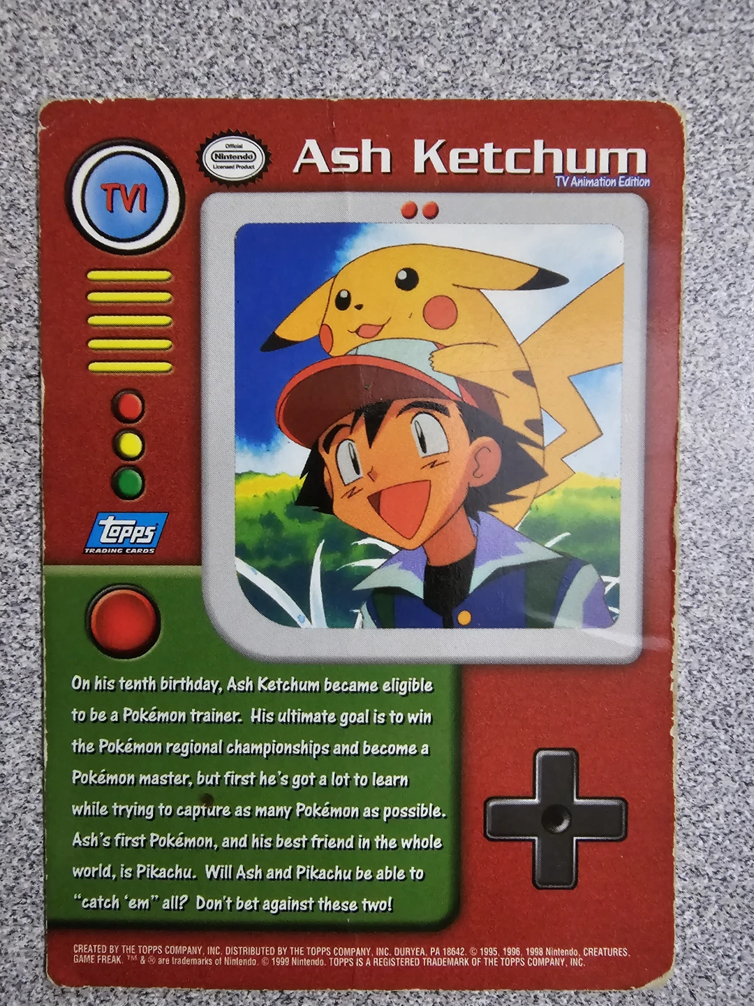 Pokémon Ash Ketchum TV Animation Edition Trading Card - photo 2