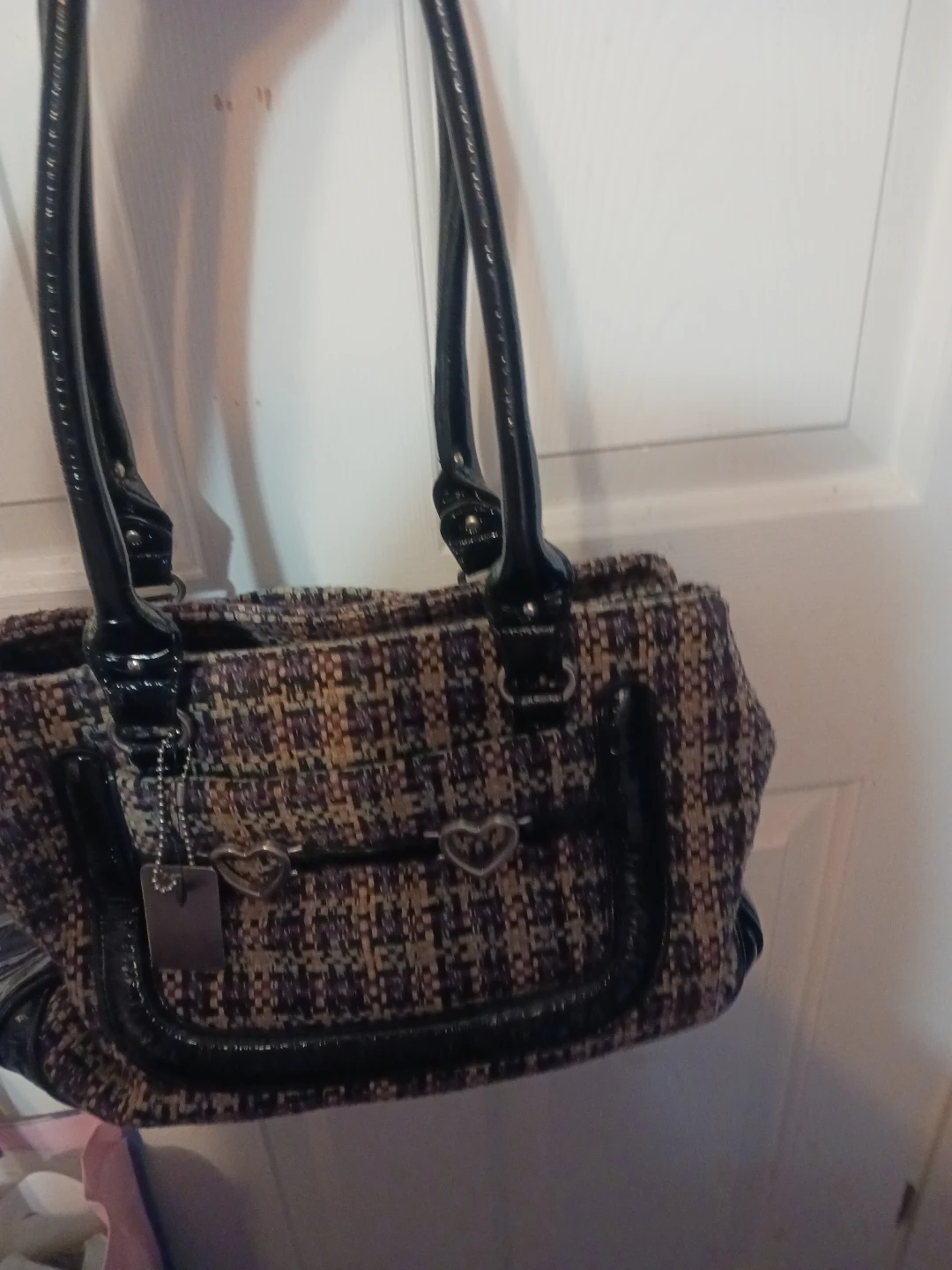 Tweed and Faux Leather Handbag - photo 2