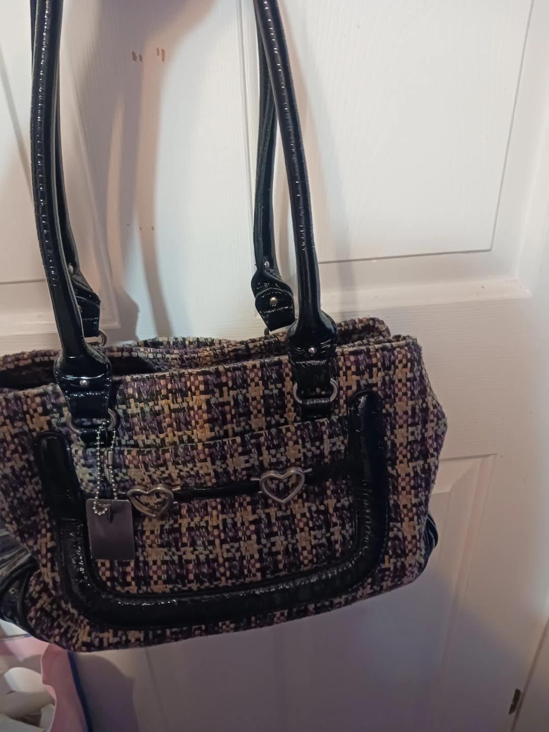 Tweed and Faux Leather Handbag - photo 3