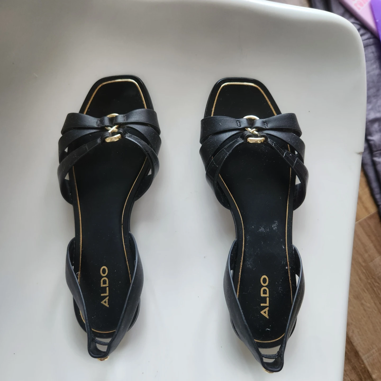 ALDO Black Strappy Sandals
