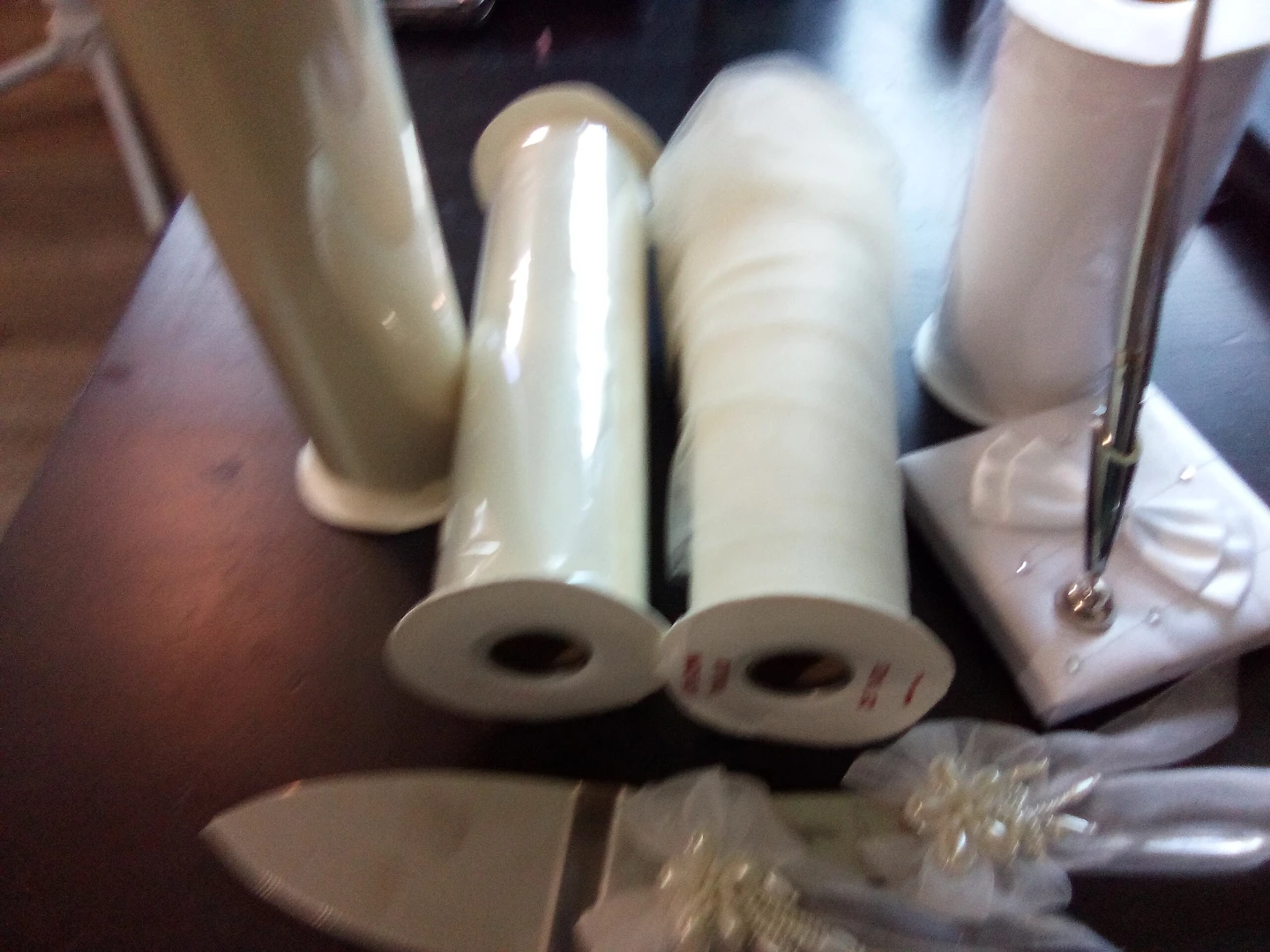 Wedding Cake Knife and Tulle Rolls - photo 2