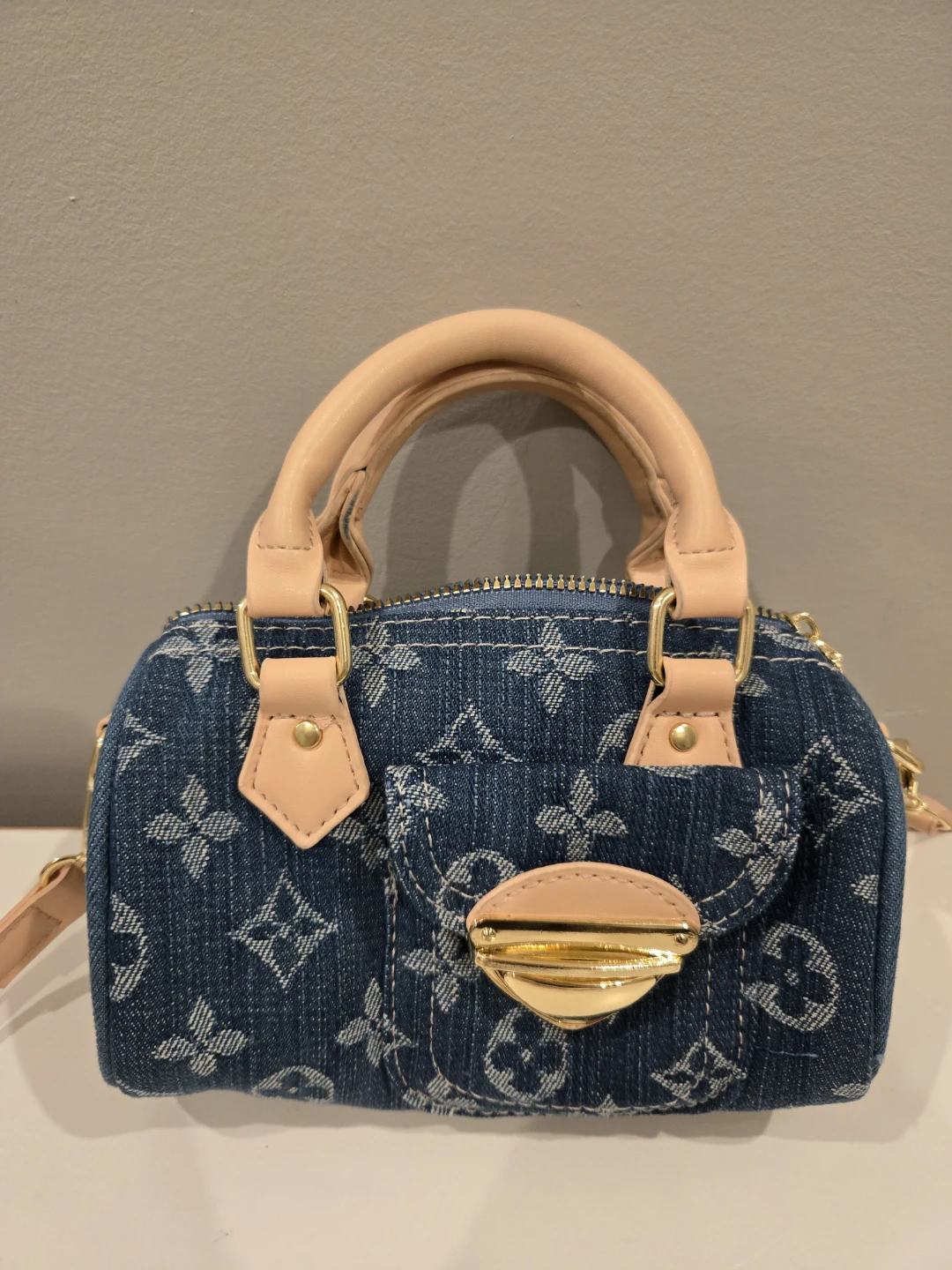Denim Mini Duffle Bag 18cm