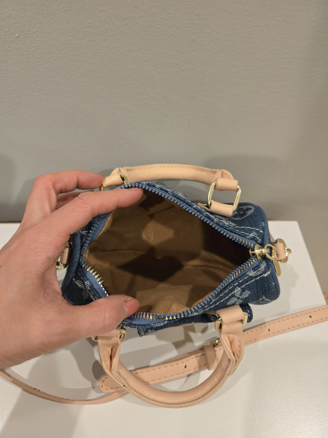 Denim Mini Duffle Bag 18cm - photo 2