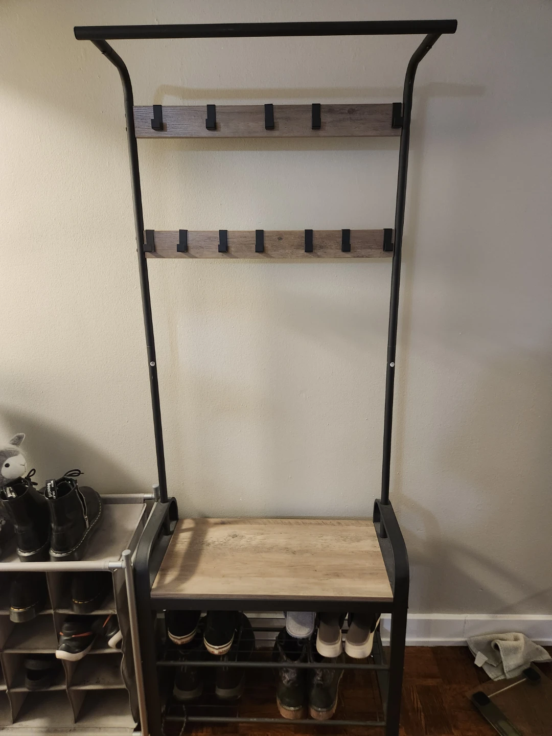 Hall Tree with Shoe Rack and Bench