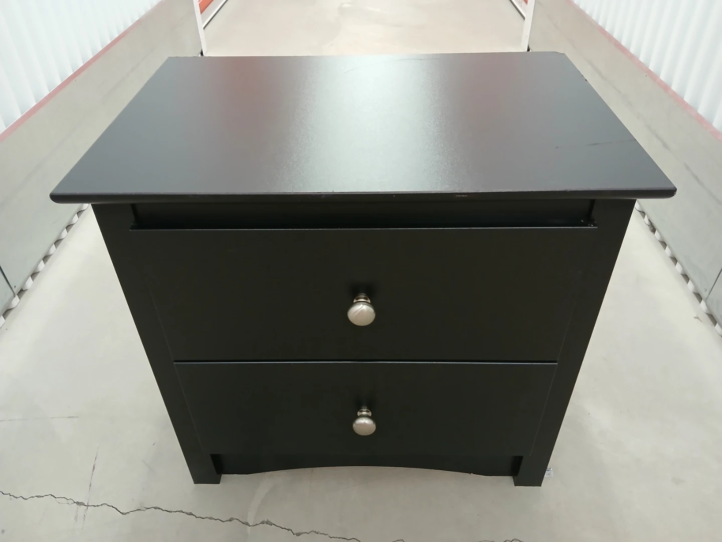 Two-Drawer Nightstand, wooden bedside table