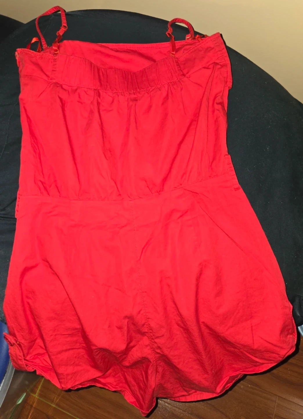 ⚽ Red strapless romper - photo 3