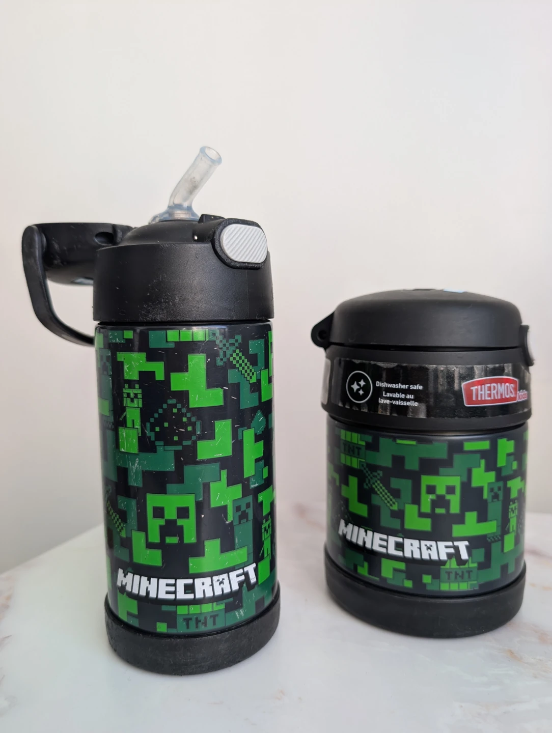 Thermos Minecraft Kids Water Bottle & Insulated Food Jar Set - photo 2