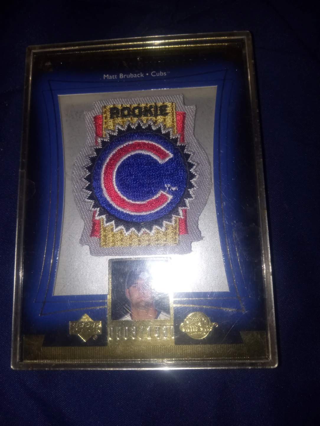 Matt Bruback Chicago Cubs "Rookie" Souvenir Logo Patch Card