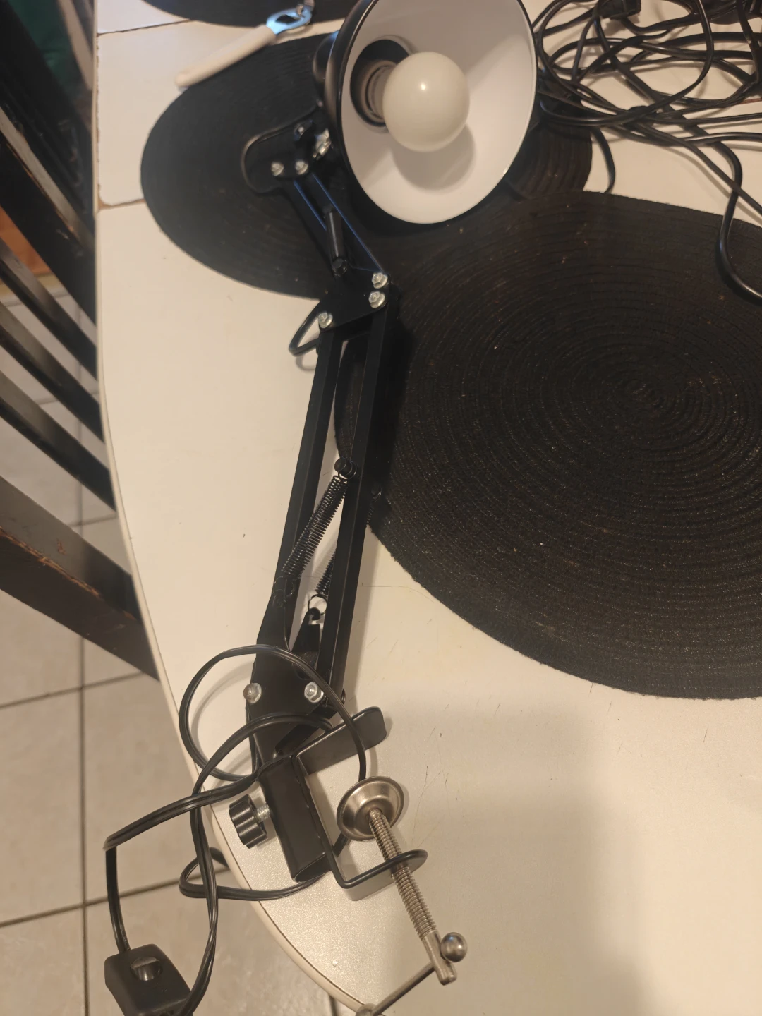 Black Swing Arm Desk Lamp - photo 2