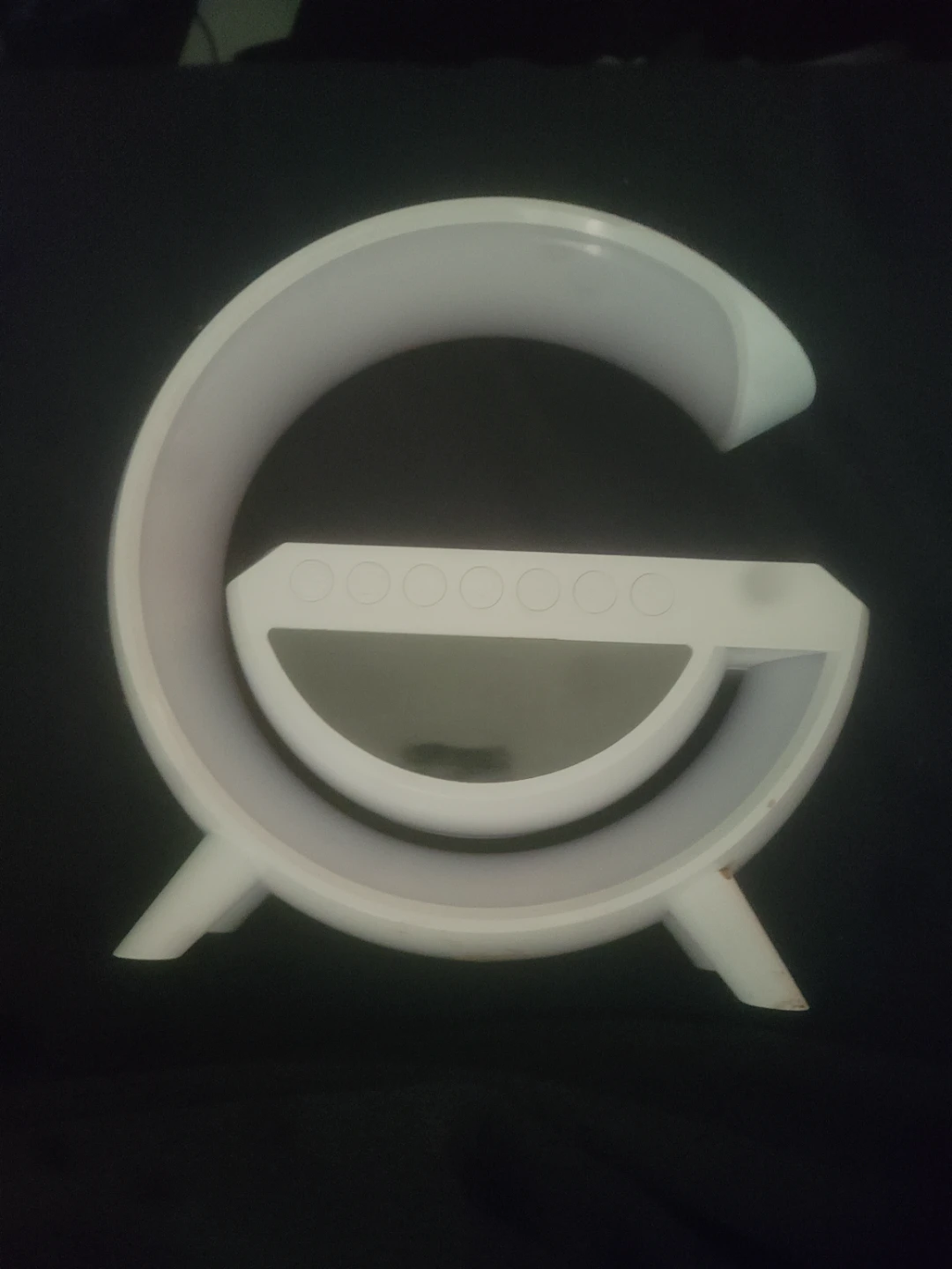 LED G Clock with Charger and Speakers