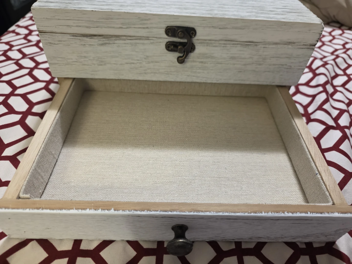Wooden Jewellery Box with Drawer - photo 2