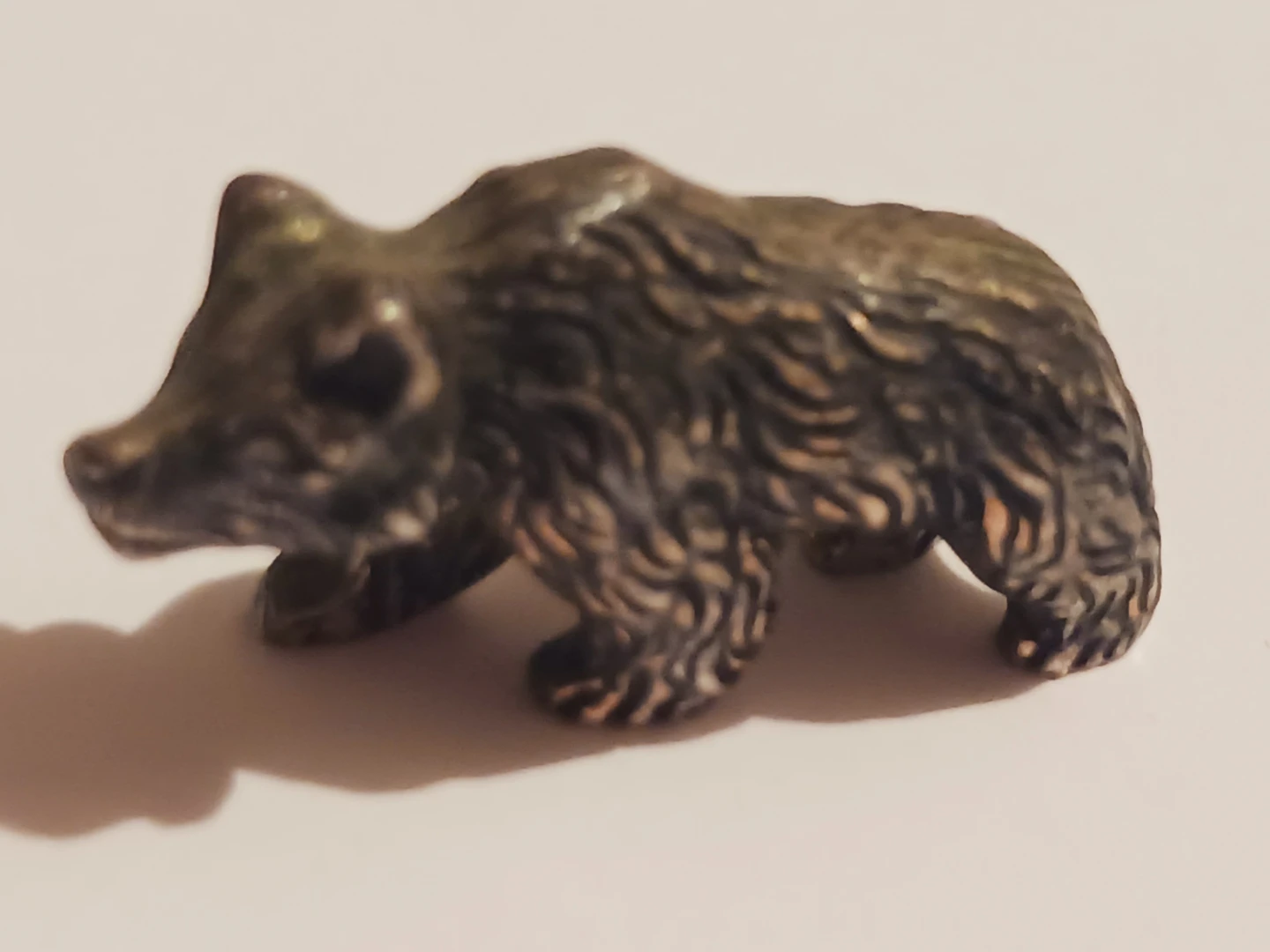 Sterling Silver Stamped Cute Bear Figurine - photo 3