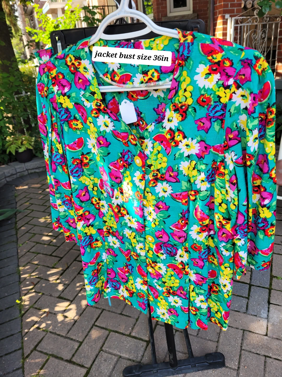 Floral Print Button-Up Jacket and Skirt Set - photo 3