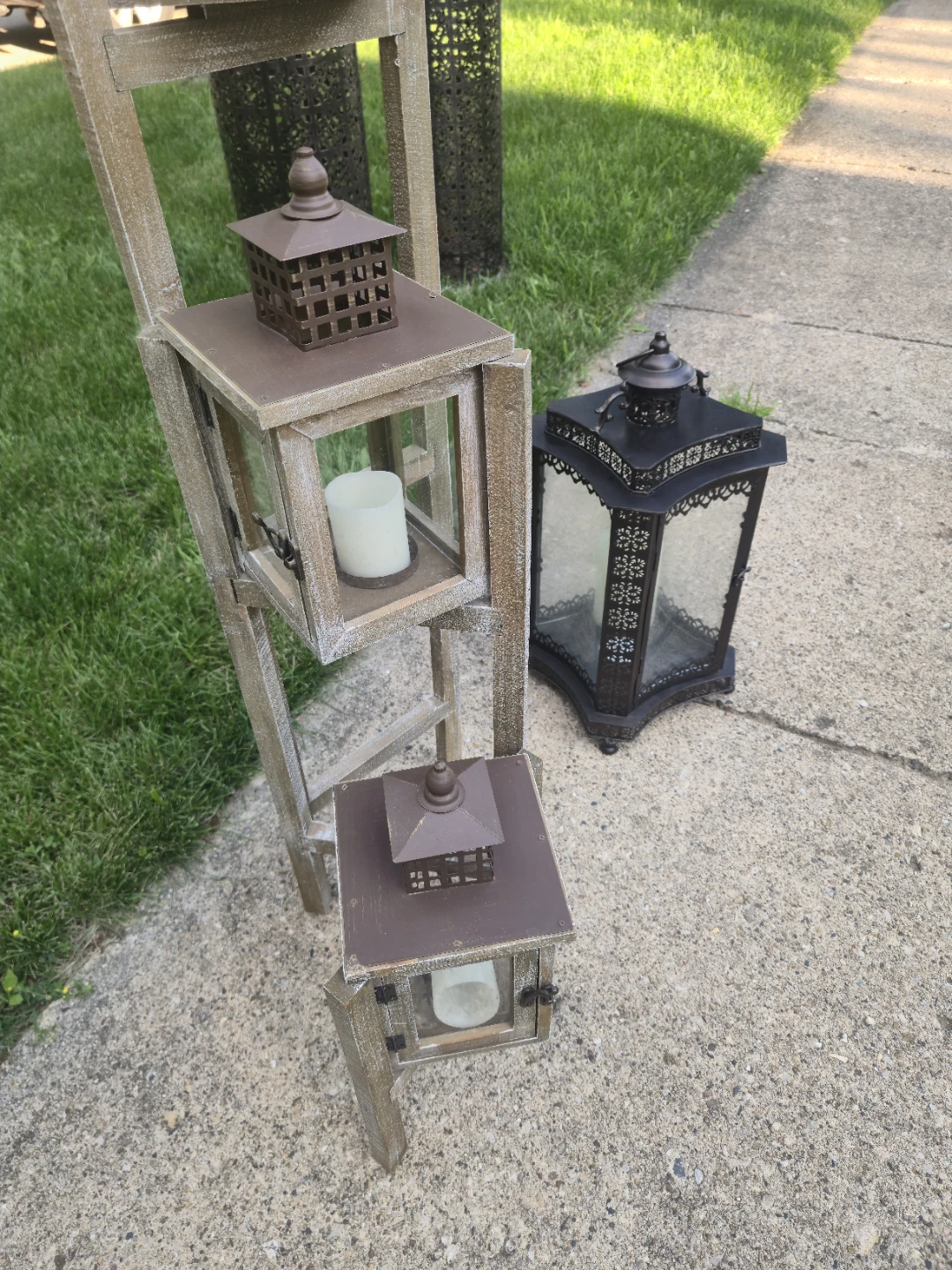 Lanterns with Candles (Set of 3)