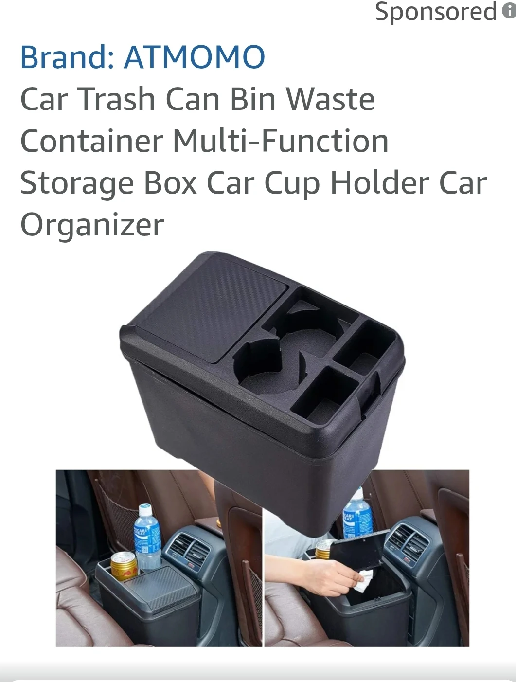 ATMOMO Car Trash Can & Storage Box - photo 3