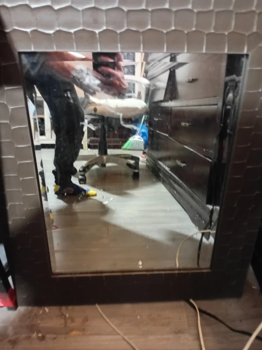 Textured Frame Mirror - photo 2
